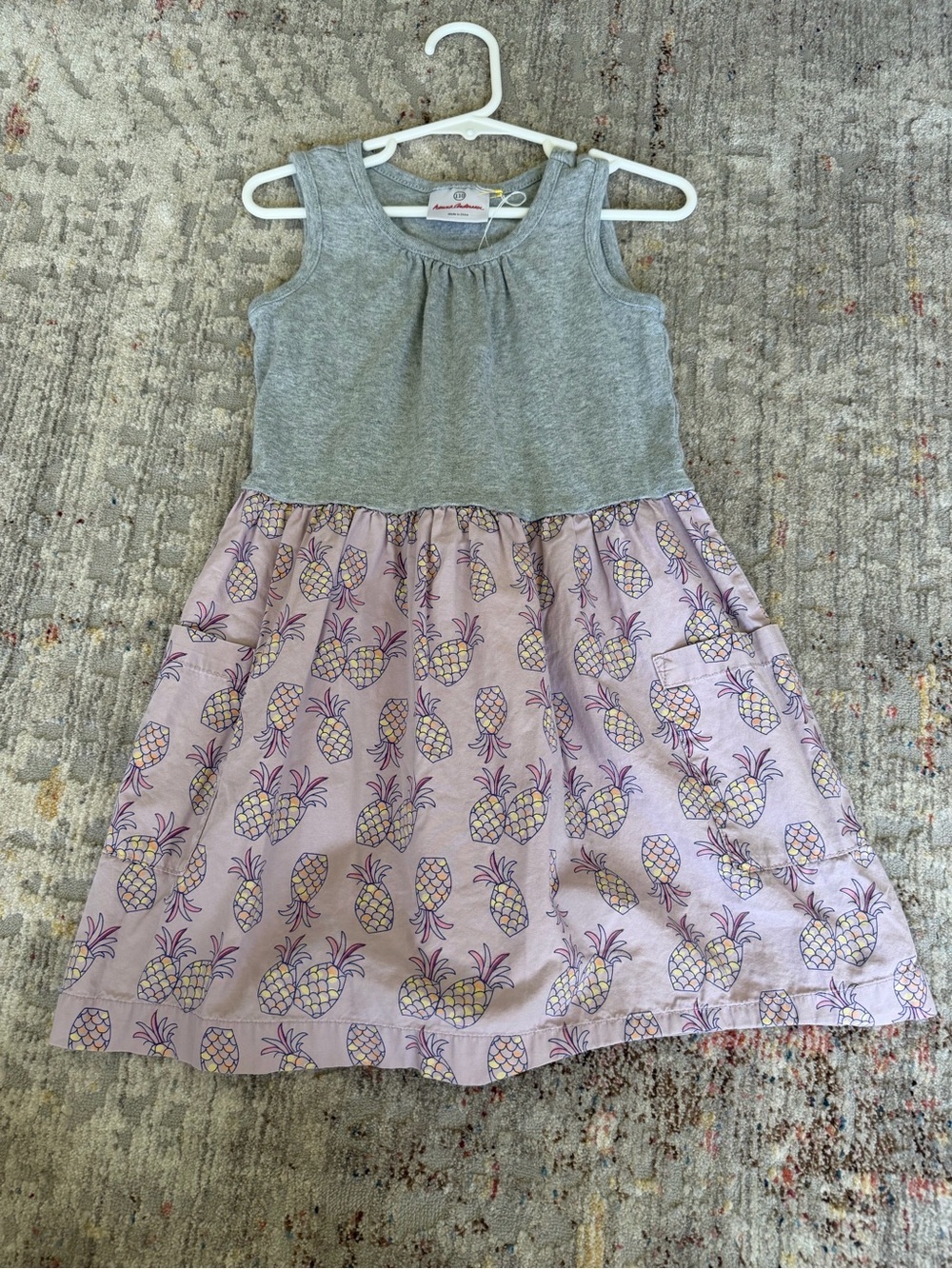 Hanna Andersson Pineapple Print Dress Size 110